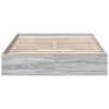 vidaXL Cadre de lit avec tiroirs sans matelas sonoma gris 120x200 cm