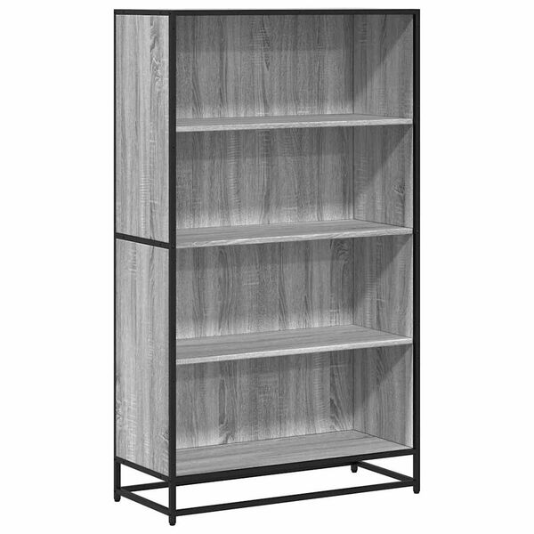 vidaXL Biblioth&egrave;que sonoma gris 80,5x35x139 cm bois d'ing&eacute;nierie