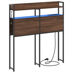 vidaXL T&ecirc;te de lit de rangement Ch&ecirc;ne marron Bois d'ing&eacute;nierie