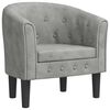 vidaXL Chaise cabriolet gris clair velours