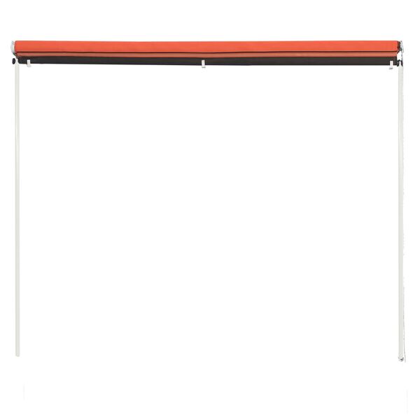 vidaXL Auvent rétractable 150x150 cm Orange et marron