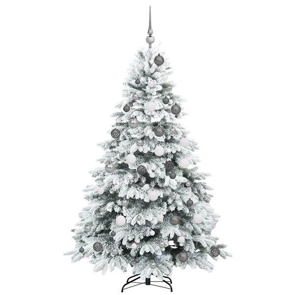 vidaXL Sapin de No&euml;l artificiel avec 300 LED Blanc 180 cm PE et PVC