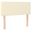 vidaXL Sommier &agrave; lattes de lit avec matelas Cr&egrave;me 80x200 cm Similicuir