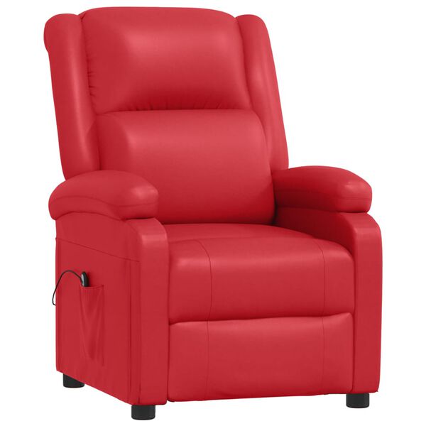 vidaXL Fauteuil inclinable &eacute;lectrique Rouge Similicuir