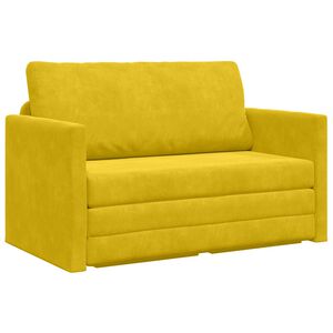 vidaXL Canap&eacute;-Lit Jaune tournesol 124 x 71 x 78 cm Velours
