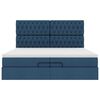 VidaXL Cadre de lit ottoman avec matelas bleu 200x200cm tissu