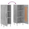 vidaXL Buffet Gris béton 34,5x34x90 cm Bois d'ingénierie