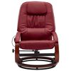 vidaXL Fauteuil de massage avec repose-pieds rouge bordeaux similicuir