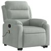 vidaXL Fauteuil de massage inclinable Gris clair Velours