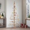 vidaXL Arbre de No&euml;l en bois pour d&eacute;coration 210 cm bois massif de pin