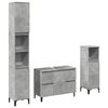 vidaXL Ensemble de meubles de salle de bain 3 pcs gris b&eacute;ton