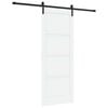 vidaXL Porte coulissante 83 x 211 cm Bois d'ing&eacute;nierie Blanc et noir