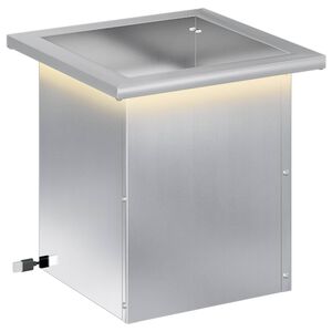 vidaXL Jardini&egrave;re de jardin avec LED Argent&eacute; 30 x 30 x 30 cm