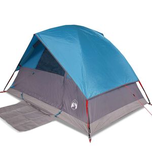 vidaXL Tente de camping &agrave; d&ocirc;me 2 personnes bleu imperm&eacute;able