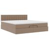 VidaXL Cadre de lit ottoman et matelas cappuccino 200x200cm similicuir