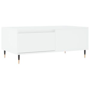vidaXL Table basse Blanc 90x50x36,5 cm Bois d'ing&eacute;nierie