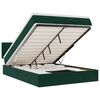 vidaXL Cadre de lit ottoman avec matelas vert fonc&eacute; 140x200 cm velours