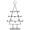 vidaXL Arbre de Noël en métal pour décoration noir 105 cm