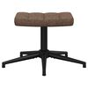 vidaXL Chaise de relaxation avec tabouret Marron Tissu
