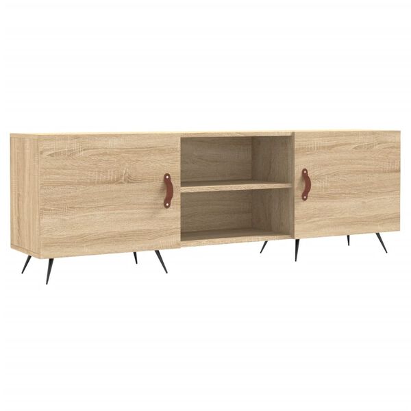 vidaXL Meuble TV chêne sonoma 150x30x50 cm bois d'ingénierie