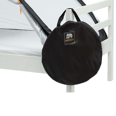 DERYAN Tente-lit avec moustiquaire escamotable 200x90x110 cm Noir