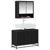 vidaXL Ensemble de mobilier de salle de bain 2 pcs Ch&ecirc;ne noir