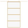 vidaXL Porte coulissante dor&eacute; 102,5x205cm verre ESG clair et aluminium