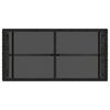 vidaXL Table de jardin Gris et Noir 80 x 40 x 40 cm Rattan PE et Verre