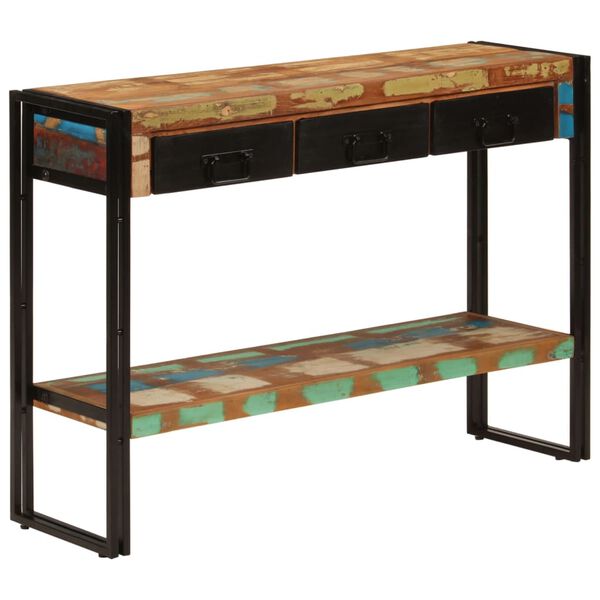 vidaXL Table console 110x30x76 cm Bois massif de r&eacute;cup&eacute;ration