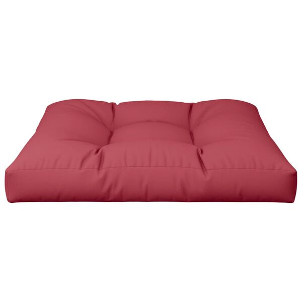 vidaXL Coussin de palette rouge bordeaux 70x70x12 cm tissu