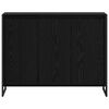 vidaXL Meuble d'appoint Ch&ecirc;ne noir 96,5 x 30 x 75 cm Bois d'ing&eacute;nierie