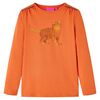 vidaXL T-shirt enfants &agrave; manches longues orange br&ucirc;l&eacute; 116
