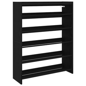 vidaXL &Eacute;tag&egrave;re &agrave; chaussures noir 80x25x100 cm bois d'ing&eacute;nierie