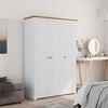 vidaXL Garde-robe 3 portes Blanc 118x50x171,5cm Pin Assortiment Panama