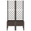 vidaXL Jardinière avec treillis marron 80x40x142 cm PP