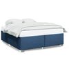 vidaXL Cadre de lit sans matelas bleu 200x200 cm tissu