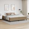 vidaXL Cadre de lit avec matelas Cappuccino 200 x 200 cm tissu