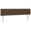 vidaXL T&ecirc;te de lit &agrave; LED Marron fonc&eacute; 203x16x78/88 cm Tissu