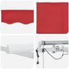 vidaXL Auvent R&eacute;tractable Rouge 300 x 250 cm Polyester et m&eacute;tal