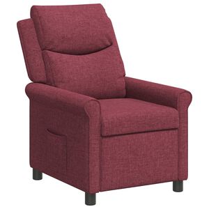 vidaXL Fauteuil inclinable Bordeaux 69 x 93 x 102 cm Tissu