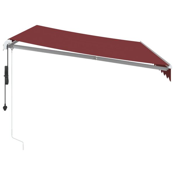 vidaXL Auvent r&eacute;tractable automatique bordeaux 350x250 cm