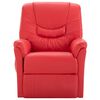 vidaXL Fauteuil de massage inclinable Rouge Similicuir
