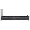 vidaXL Cadre de lit Gris Similicuir daim 90 x 200 cm