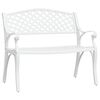 vidaXL Banc de jardin 102 cm aluminium coul&eacute; blanc