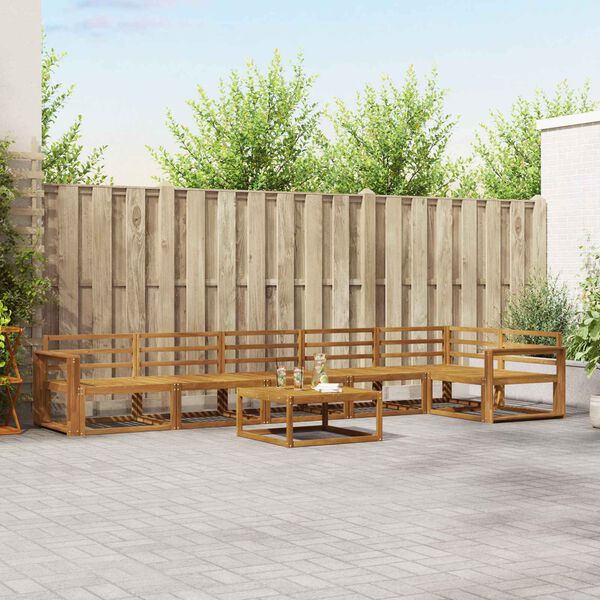 vidaXL Ensemble de canap&eacute;s d'ext&eacute;rieur 7 pcs Naturel