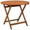 vidaXL Table de jardin pliante Marron &Oslash; 90 x 75 cm