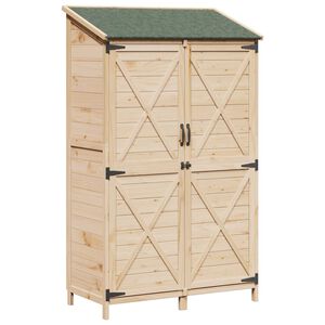 vidaXL Abri de jardin Naturel 106 x 56 x 176,5 cm Bois d'ing&eacute;nierie