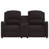 vidaXL Fauteuil de massage inclinable et porte-gobelets 2 places noir