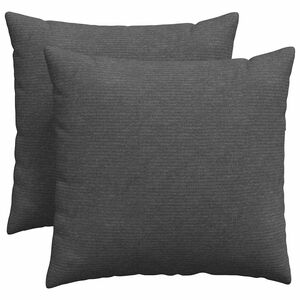 vidaXL Coussins de canap&eacute; 2 pcs Gris fonc&eacute; 50 x 50 cm