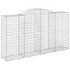 vidaXL Panier de gabions arqué 300x50x160/180 cm Fer galvanisé